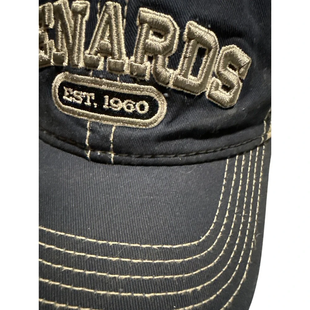 Menards Est 1960 Baseball Cap Mens Navy Tan Two Tone Adjustable Hook Loop Hat